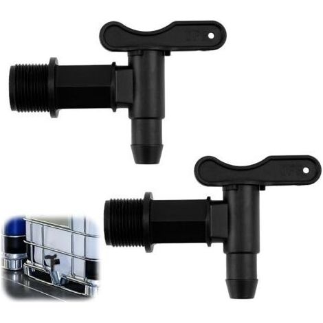 2 robinets de seau en plastique 3/4 pouce Robinets de seau, robinets de rechange pour distributeur de vin (1/5)