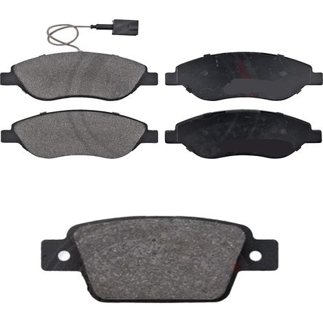 KIT PASTIGLIE FRENO ANTERIORI E POSTERIORI compatibile con FIAT GRANDE PUNTO (199) / PASTIGLIE FRENANTI AUTO OEM FDB1467,FDB1922 / SOSTITUZIONE DIRETTA / BASSA POLVERE / SILENZIOSO