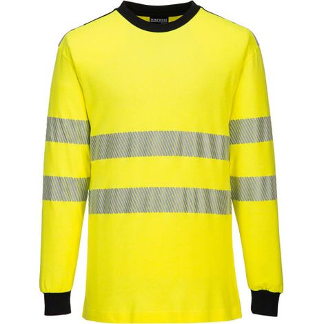 Camiseta de alta visibilidad WX3 resistente a la llama amarillo flúor FR701 XXL Amarillo / Negro