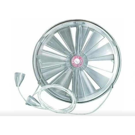 First Plast – Ventilateur de fenêtre Ø160 avec télécommande – 3 vitesses – Moteur silencieux – Idéal pour espaces confinés