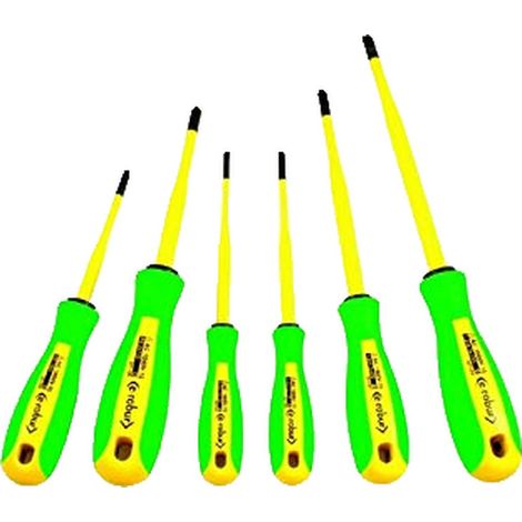 Strumento per elettricista e-robur slim 6 pezzi isolati