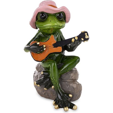Froschfigur mit Gitarre, 11x6x7 (1/5)