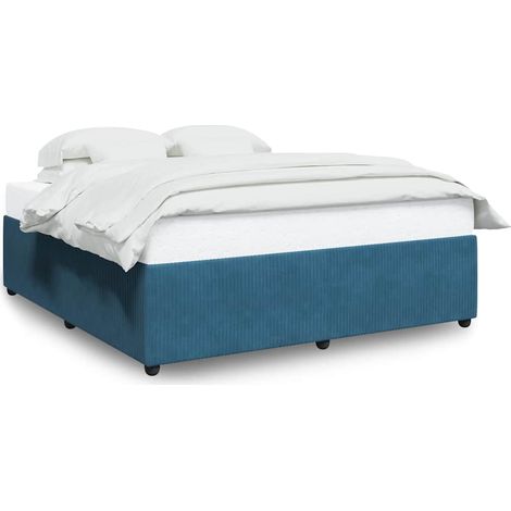 Lit double,Lit adulte,Cadre de lit sans matelas bleu 180x200 cm velours CFW3569839 (1/5)