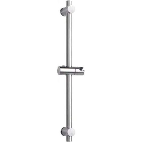 Asta doccia in acciaio inox 304, regolabile in altezza e angolazione, finitura in acciaio inox spazzolato e cromo lucido, 66 cm (1/4)