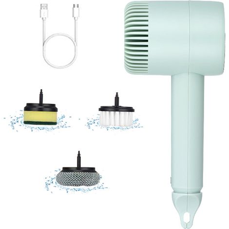 Brosse Électrique - Tête Rotative Remplaçable - Pour Salle De Bain Cuisine Bac De Douche Et Sol - 22,5 x 10,5 x 8 cm - 370 g - 800 mAh - 1 Pièce (1/5)