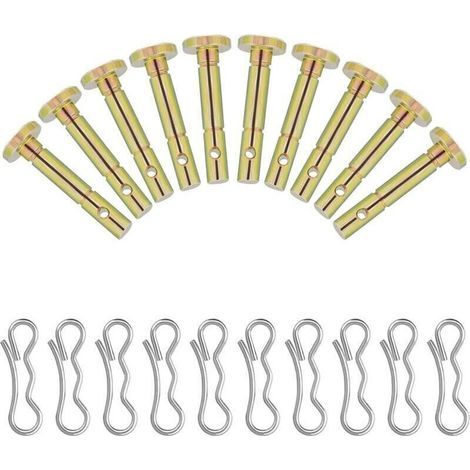 10 Pièces Goupilles de Cisaillement, Goupilles Fendues de Remplacement, Shear Pin de Remplacement, pour Les Pièces de Rechange, Le Remplacement de la Souffleuse à Neige (1/5)
