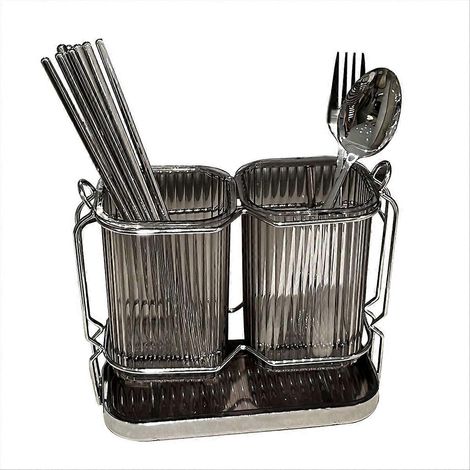 Porte-brosses à dents B pour salle de bain, porte-brosses à dents à 2 compartiments, amovible (1/5)