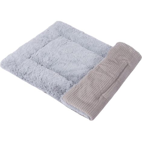 colchón para perros, funda suave, fibras sintéticas, lavable a máquina, interior S 58x40cm gris (1/5)