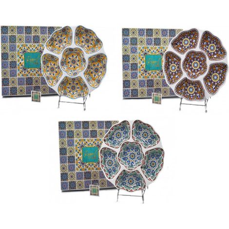 Vassoio Antipastiera Antipasti Snack in Ceramica 25 cm 3 Colori (1/2)