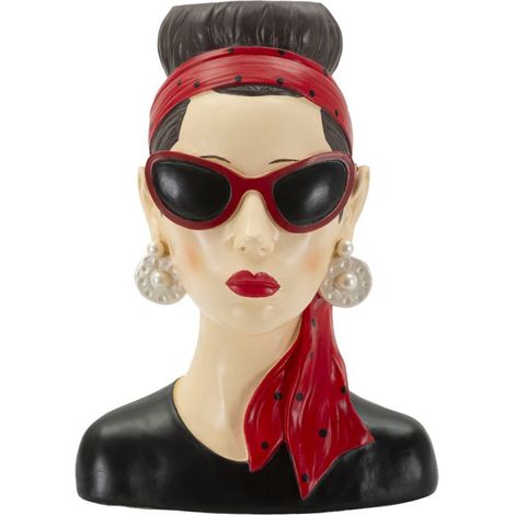 Vaso Donna Hollywood -B- in resina multicolore