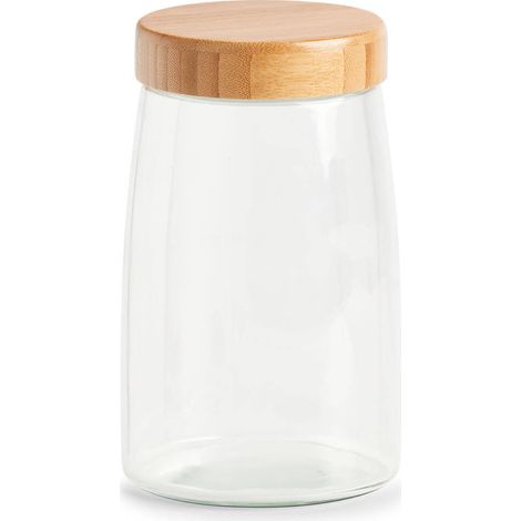 Glasbehälter mit luftdichtem Bambusdeckel, 1600 ml