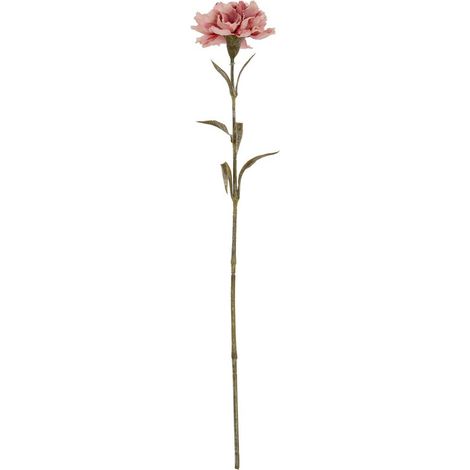 Pink Carnation Stem Artificial Flower - Plastic - L11 x W10 x H56 cm - Pink