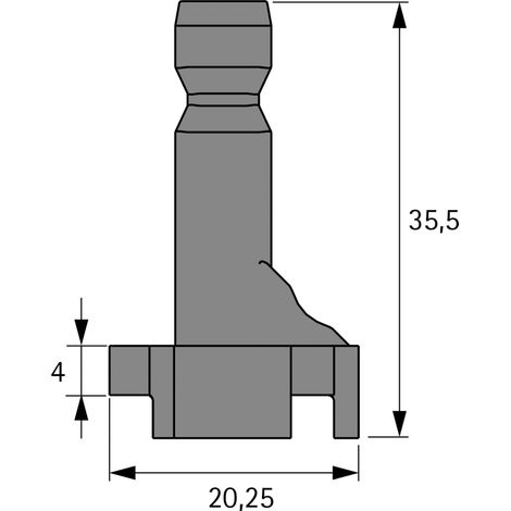 Hettich FurnSpin Cadro Profiladapter Weiss