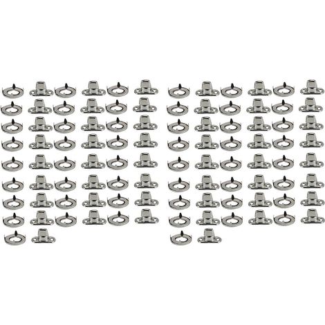 50 jeux de fermetures à verrouillage par rotation de qualité marine, avec œillet et goujon, pour boutons de fermeture en toile (1/5)