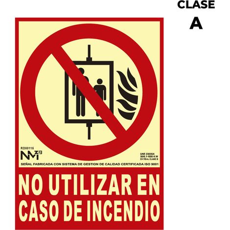 Insegna Normaluz No utilizar en caso de incendio PVC