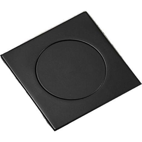 Bouchon pop-up, 10x10 cm, laiton, noir, anti-odeur, à ressort (1/5)