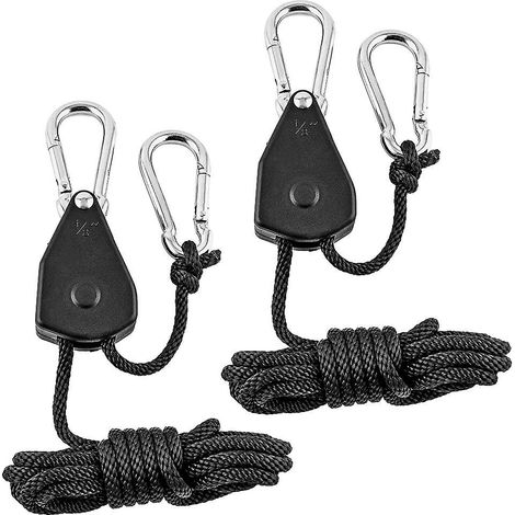 Crochet de suspension à crémaillère réglable robuste 1/8 pouce pour luminaire de culture en jardinage
