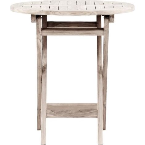 Kenya Cafetisch Ø70cm whitewash.