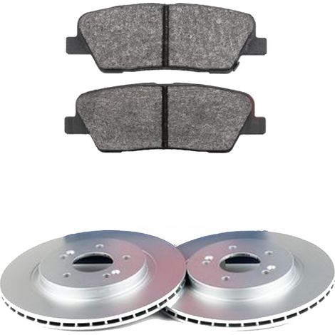 KIT FRENI POSTERIORI compatibile con HYUNDAI GRAND SANTA FE - DISCHI + PASTIGLIE OEM: FDB4391 / 18822 , 18823 /SOSTITUZIONE DIRETTA/BASSA POLVERE/SILENZIOSO