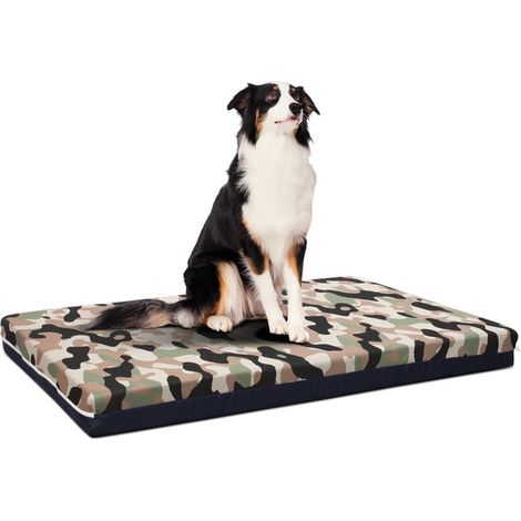 EVERGREENWEB - Cuccia Cane da Interno lettino per cani taglia Piccola, Materasso per animali. Tappeto Cane, Cuscino per Cane sfoderabile e traspirante. Made in Italy - Petlove Mimetico - misura MEDIUM (1/5)