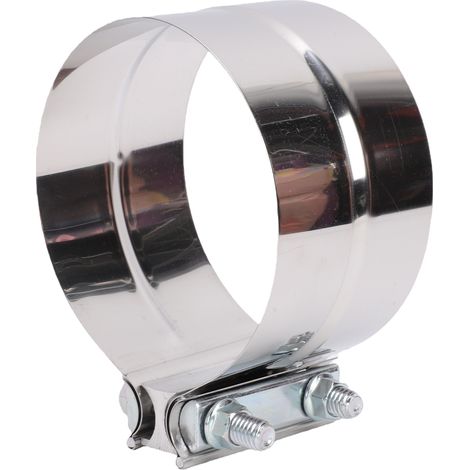 Pince échappement 5,0 pouces, bande joint recouvrement inox pour collecteur tuyau descente silencieux (1/5)