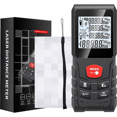 Télémètre Numérique Intelligent avec Mesure de Distance par Volume Continu, Calcul Surface et Formule Pythagore, Fonctions Réglables, Étanchéité IP54 (1/5)