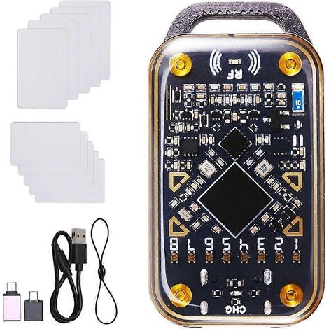 Lecteur de puces RFID Chameleon Ultra, émulateur de cartes à puce + duplicateur NFC 5X CUID/UID, décodage de cartes à puce d'identification 125K 13,56M (1/5)