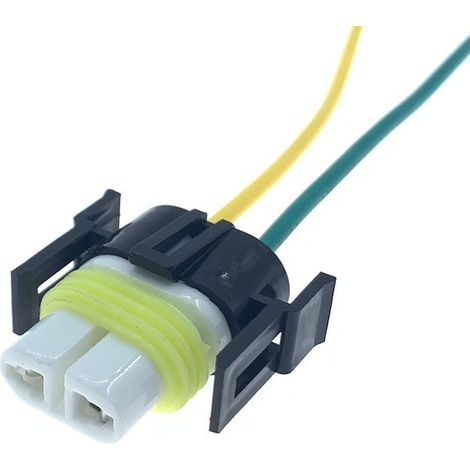 H11/H8/881 Nachrüst-Nebelscheinwerferlampe mit Stecker und Fassung, inklusive Anschlusskabel und Verkabelung, Keramikfassung, hochtemperaturbeständig (1/4)