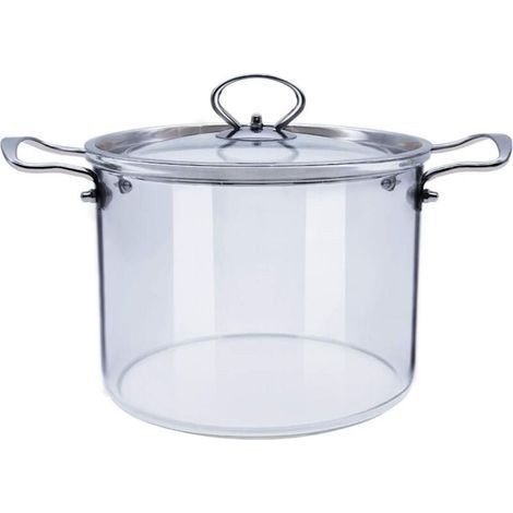 Marmite en verre avec couvercle Marmite en verre transparent (3,5 L) (1/4)