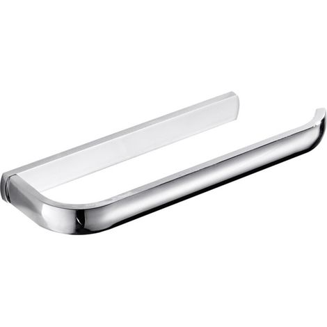Porte-serviettes mural, adapté à la salle de bain, à la cuisine, au bureau, etc., 290 x 88 x 26 mm (chrome brillant) (1/4)