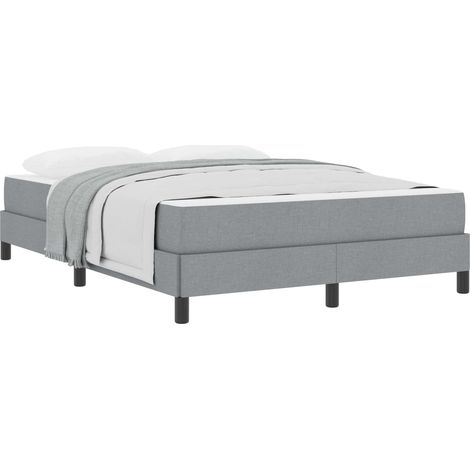 Maison Exclusive - Letto a molle con materasso Grigio chiaro 140 x 190 cm Tessuto
