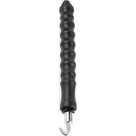Pince à ligaturer semi-automatique pour barres d'armature, crochet en acier au carbone avec poignée en plastique, outil manuel pour lier les barres d'acier (crochet courbé noir) (1/5)
