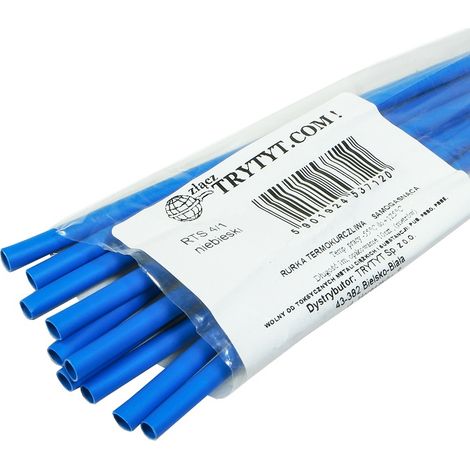 10x RTS Schrumpfschlauch 4/1 blau (1/2)