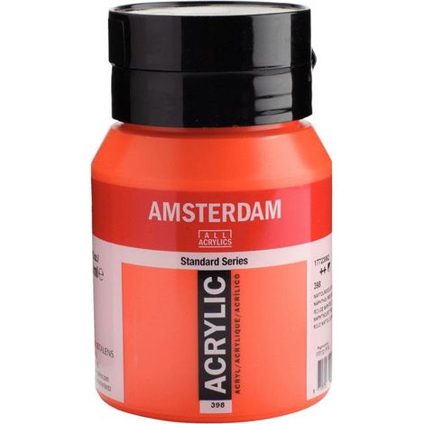 Peinture acrylique - Amsterdam - Rouge NAPHTOL - 500ml - Résistant à la lumière - Mixte (1/2)