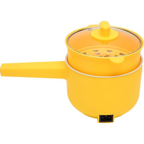 Casserole électrique multifonctionnelle 1,8 L avec tube chauffant annulaire, longue poignée et double paroi, pour usage domestique, 220 V, 600 W, prise britannique. (1/5)