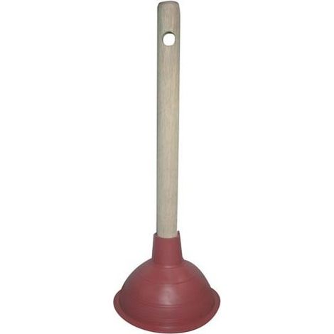 Ventouse dégorgeoir caoutchouc naturel Ø 18 cm – Manche bois pour éviers – Adhérence supérieure pour débouchage efficace