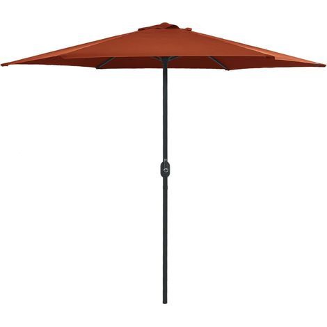 Sonnenschirm mit Aluminium-Mast 270x246 cm Terrakotta