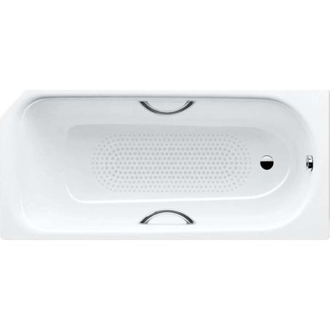 Kaldewei Advantage - Bañera rectangular Saniform V2 Star 332, 160x70 cm, con orificios para asas, antideslizante en toda su anchura, Perl-Effect, blanca 134134013001 (1/2)