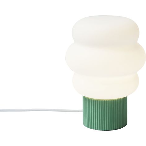 QAZQA Japandi Table Lamp Green with Opal Glass 18cm - Kumo