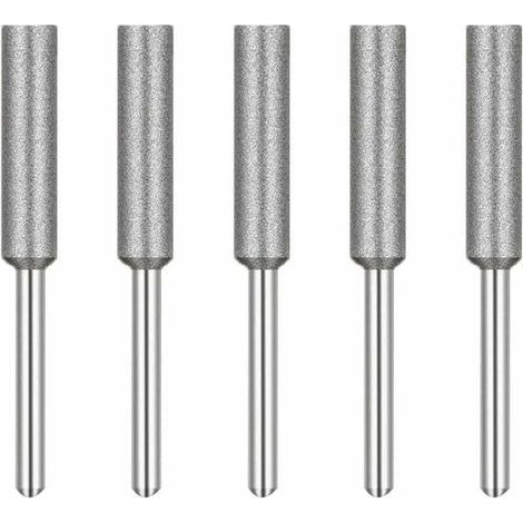 Fraise d'Affûteuse de Tronçonneuse,Diamant Affûteur de Tronçonneus,Têtes de Meulage en ,Pierre à Meuler pour Tronçonneuse,4 mm,pour Affûteur de Tronçonneuse ,5 Pièces (1/5)