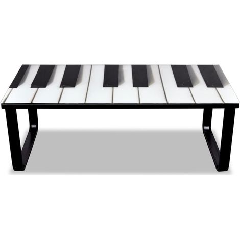 Maison Exclusive - Couchtisch mit Glasplatte Klavier-Aufdruck