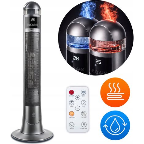 Stufa a colonna in ceramica Webber da 2200 W con umidificatore (1/3)