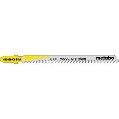 Metabo 5 Stichsägeblätter clean wood premium 91/ 3,0 mm, BiM (1/3)
