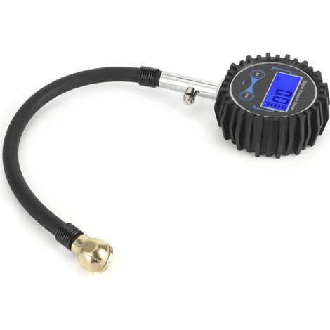 Manomètre numérique LCD 200 PSI pour pneus, universel, en caoutchouc et métal, pour motos, voitures et camions (1/5)