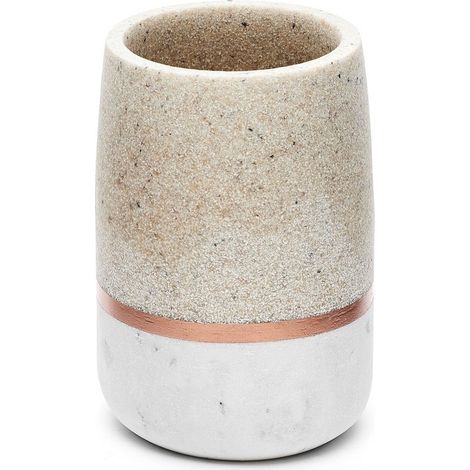 Optima Tera gobelet au design moderne en polyrésine, sable (TERA27)