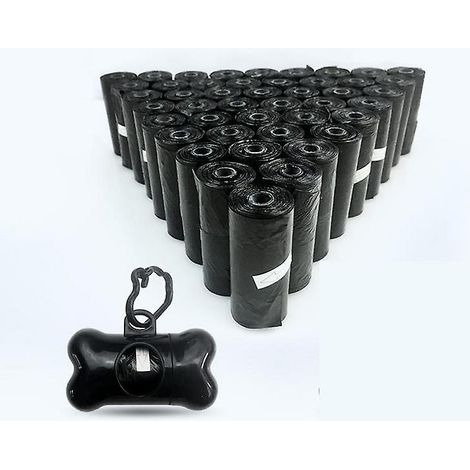 Sacs à déjections canines avec attache pour laisse et distributeur (20 rouleaux, 15 sacs par rouleau) (1/5)