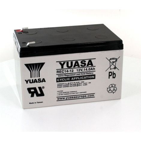 Batería de plomo Yuasa 12V 14Ah REC14-12 Cíclica