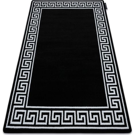Teppich HAMPTON Grecos schwarz black 80x150 cm