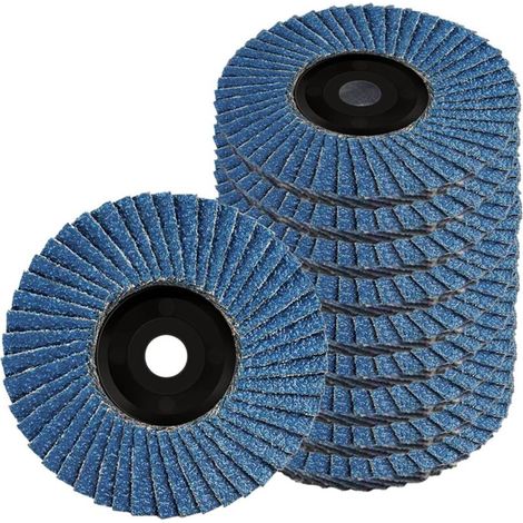 Lot de 12 disques à lamelles - 75 mm x 10 mm - Grain 40/60/80/120 - Pour meuleuse d'angle de 3" (1/5)