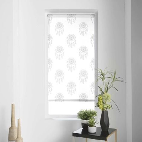 Store Enrouleur Tamisant "Kaya" 60x180cm Blanc (1/3)